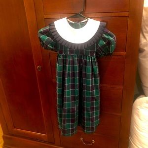 Monday’s Child Navy and green dress.